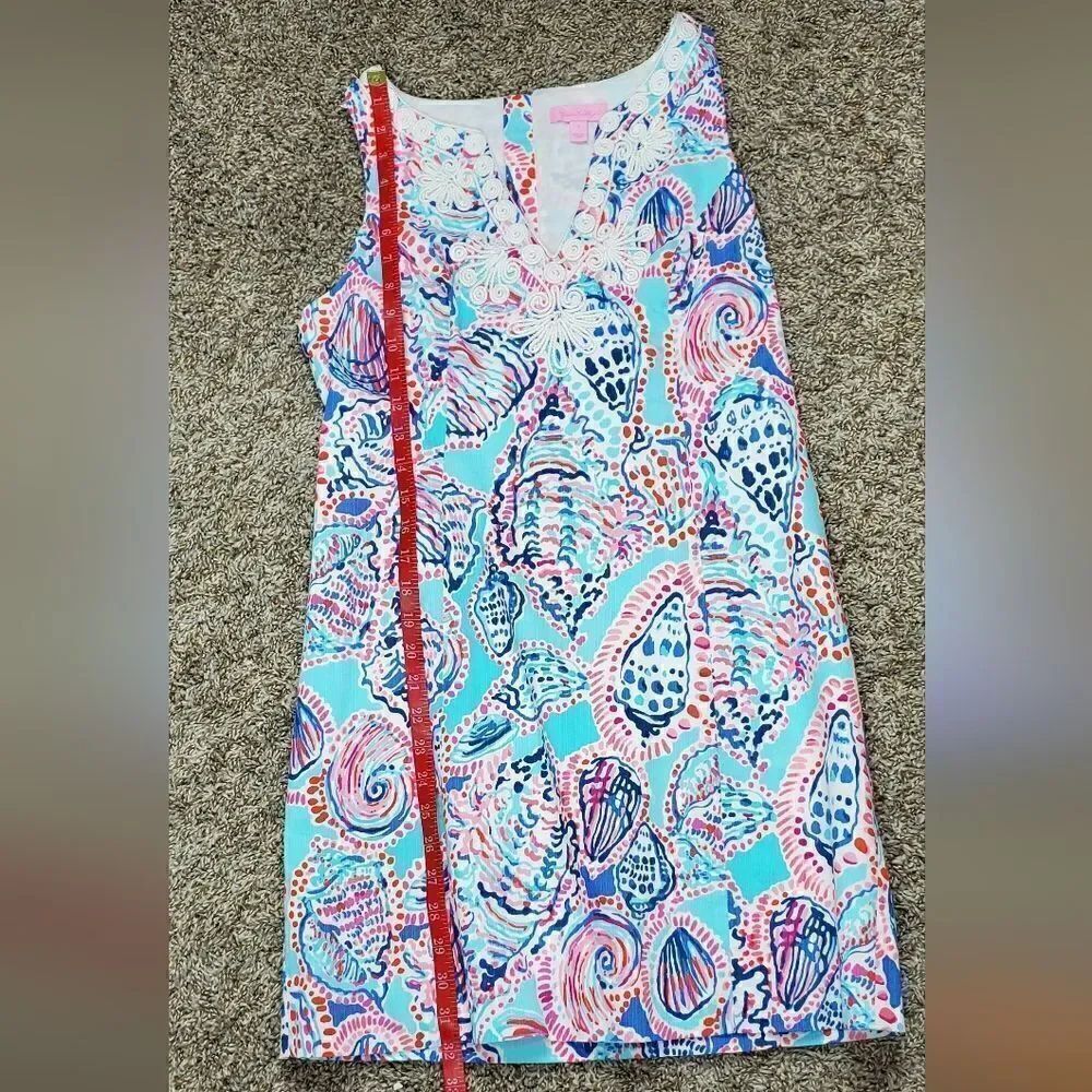 Lilly Pulitzer Blue & Pink Shell Dress - Picture 5 of 8